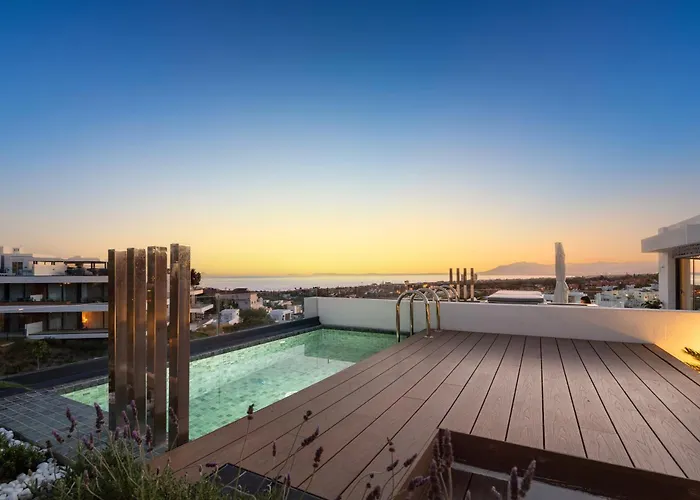 Dunes Penthouse - Brand New, Splendid Rooftop, Pool & Sea View Apartment