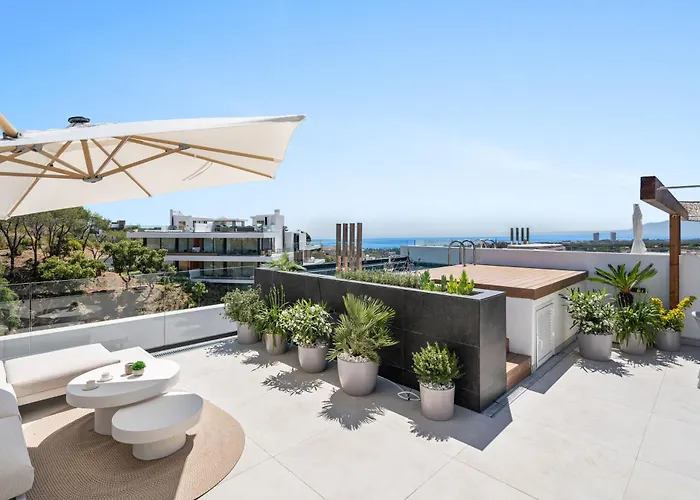 Dunes Penthouse - Brand New, Splendid Rooftop, Pool & Sea View Apartament